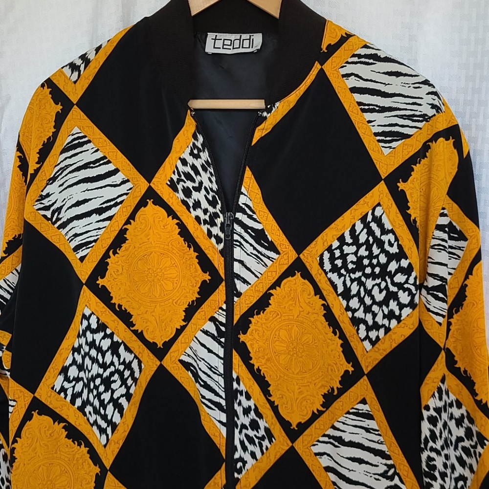 Teddi Vintage Jacket Yellow and Black XL Fun!